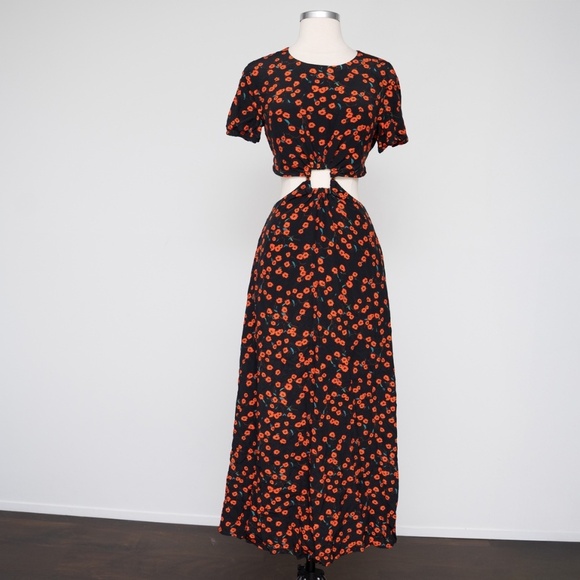 STAUD | Calypso Poppy Cut-Out Dress - Picture 7 of 14